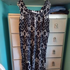 Black and White Patterned Dress